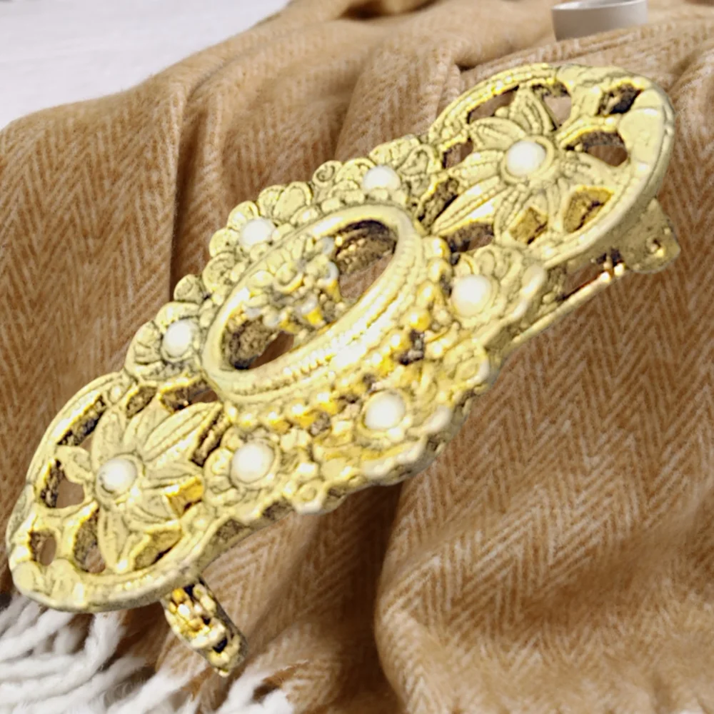 Gold Tone Brooch with Faux Pearls NWOT
